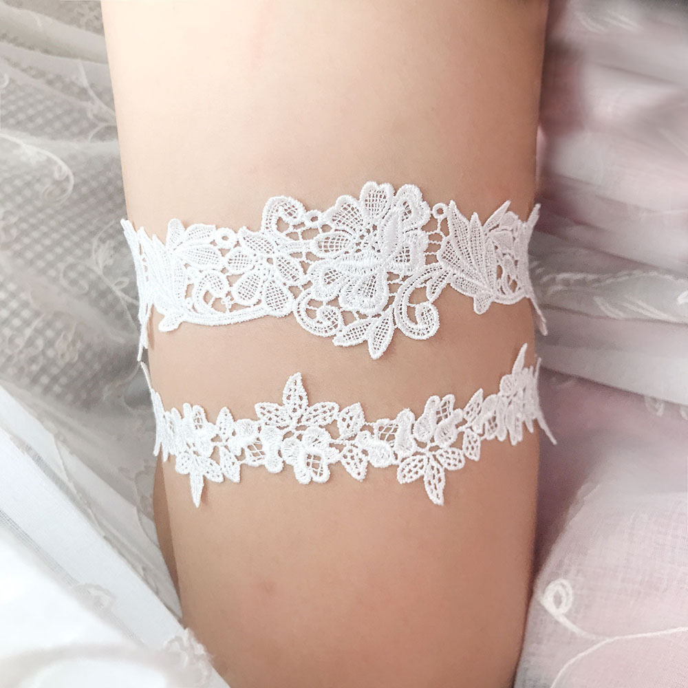 Garter Belt Set - K02 Liguero de encaje suave y